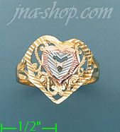 14K Gold 3Color Dia-Cut Ring