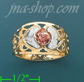 14K Gold 3Color Dia-Cut Ring