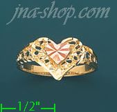 14K Gold 3Color Dia-Cut Ring