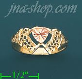 14K Gold 3Color Dia-Cut Ring