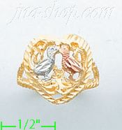 14K Gold 3Color Dia-Cut Ring