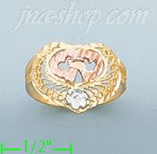 14K Gold 3Color Dia-Cut Ring