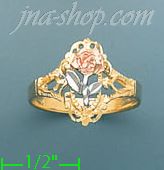 14K Gold 3Color Dia-Cut Ring