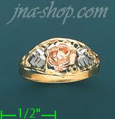 14K Gold 3Color Dia-Cut Ring