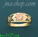 14K Gold 3Color Dia-Cut Ring