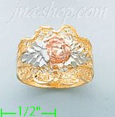 14K Gold 3Color Dia-Cut Ring