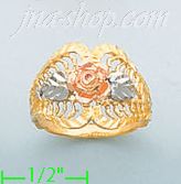 14K Gold 3Color Dia-Cut Ring