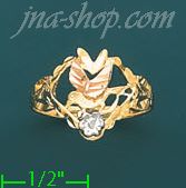 14K Gold 3Color Dia-Cut Ring