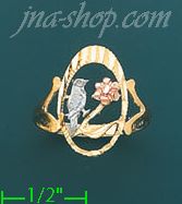 14K Gold 3Color Dia-Cut Ring