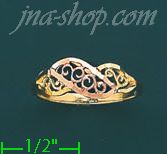 14K Gold 3Color Dia-Cut Ring