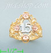 14K Gold 3Color Dia-Cut Ring