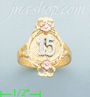 14K Gold 3Color Dia-Cut Ring