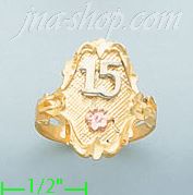 14K Gold 3Color Dia-Cut Ring