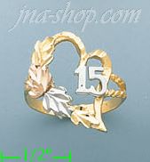 14K Gold 3Color Dia-Cut Ring