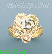 14K Gold 3Color Dia-Cut Ring