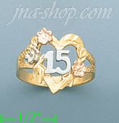 14K Gold 3Color Dia-Cut Ring