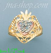 14K Gold 3Color Dia-Cut Ring