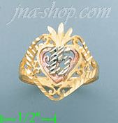 14K Gold 3Color Dia-Cut Ring