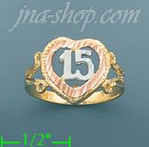14K Gold 3Color Dia-Cut Ring