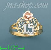 14K Gold 3Color Dia-Cut Ring