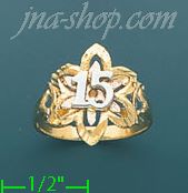 14K Gold 3Color Dia-Cut Ring