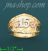 14K Gold 3Color Dia-Cut Ring