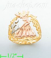 14K Gold 3Color Dia-Cut Ring