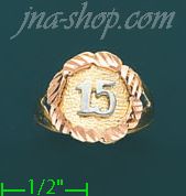 14K Gold 3Color Dia-Cut Ring