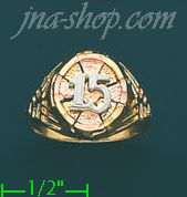 14K Gold 3Color Dia-Cut Ring