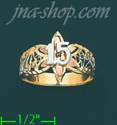 14K Gold 3Color Dia-Cut Ring