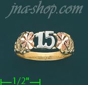 14K Gold 3Color Dia-Cut Ring