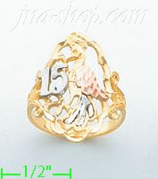 14K Gold 3Color Dia-Cut Ring