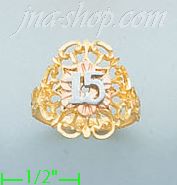 14K Gold 3Color Dia-Cut Ring