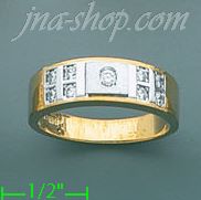 14K Gold CZ Wedding Set Ring