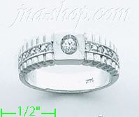 14K Gold CZ Wedding Set Ring