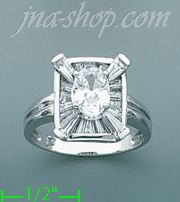 14K Gold High Polished Ladies' CZ Ring