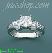 14K Gold High Polished Ladies' CZ Ring