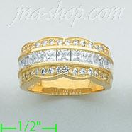 14K Gold High Polished Ladies' CZ Ring