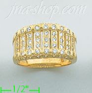 14K Gold High Polished Ladies' CZ Ring