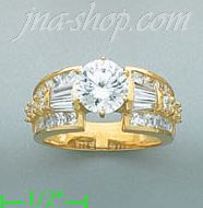 14K Gold High Polished Ladies' CZ Ring