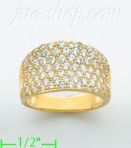 14K Gold High Polished Ladies' CZ Ring