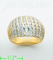 14K Gold High Polished Ladies' CZ Ring
