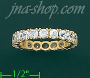 14K Gold High Polished Ladies' CZ Ring