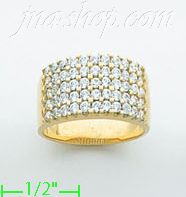 14K Gold High Polished Ladies' CZ Ring