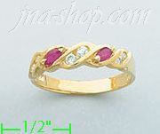 14K Gold Gemstone Ring