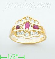 14K Gold Gemstone Ring