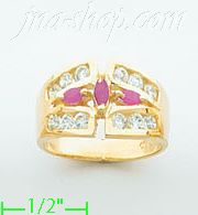 14K Gold Gemstone Ring