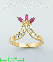 14K Gold Gemstone Ring
