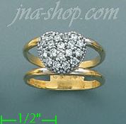 14K Gold Fancy CZ & Thumb Ring