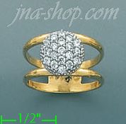 14K Gold Fancy CZ & Thumb Ring